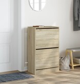 VidaXL Schoenenkast 60x34x96,5 cm bewerkt hout sonoma eikenkleurig