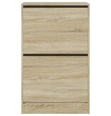 VidaXL Schoenenkast 60x34x96,5 cm bewerkt hout sonoma eikenkleurig