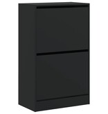 VidaXL Schoenenkast 60x34x96,5 cm bewerkt hout zwart
