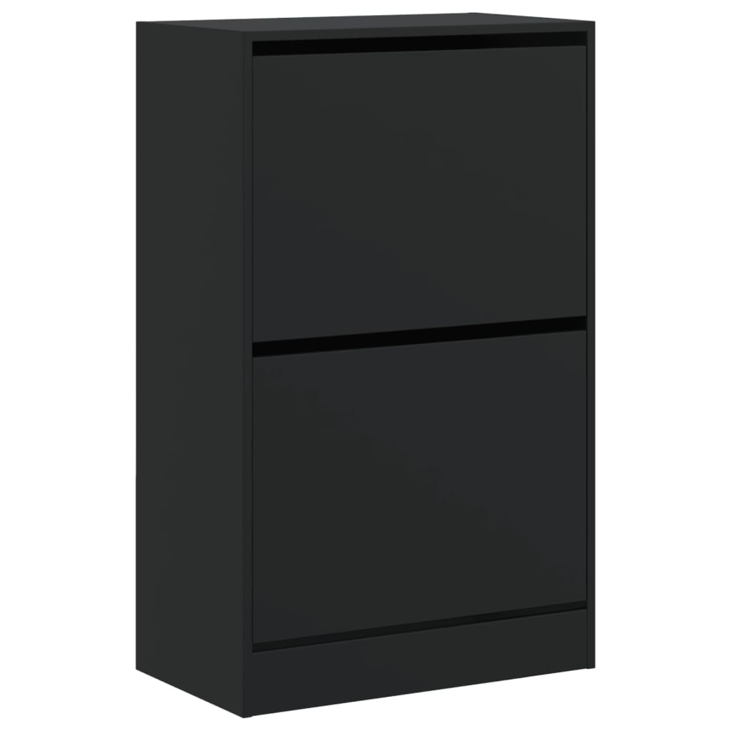 VidaXL Schoenenkast 60x34x96,5 cm bewerkt hout zwart