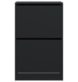 VidaXL Schoenenkast 60x34x96,5 cm bewerkt hout zwart