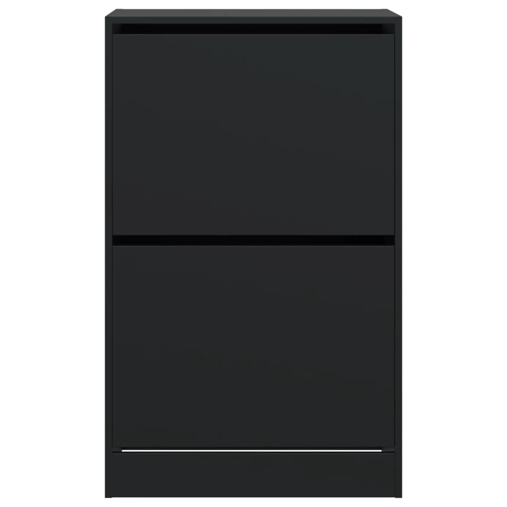 VidaXL Schoenenkast 60x34x96,5 cm bewerkt hout zwart