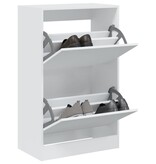VidaXL Schoenenkast 60x34x96,5 cm bewerkt hout wit