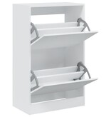 VidaXL Schoenenkast 60x34x96,5 cm bewerkt hout wit