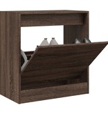 VidaXL Schoenenkast 60x34x63,5 cm bewerkt hout bruineikenkleurig