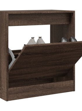 VidaXL Schoenenkast 60x34x63,5 cm bewerkt hout bruineikenkleurig