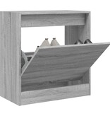 VidaXL Schoenenkast 60x34x63,5 cm bewerkt hout grijs sonoma eikenkleur