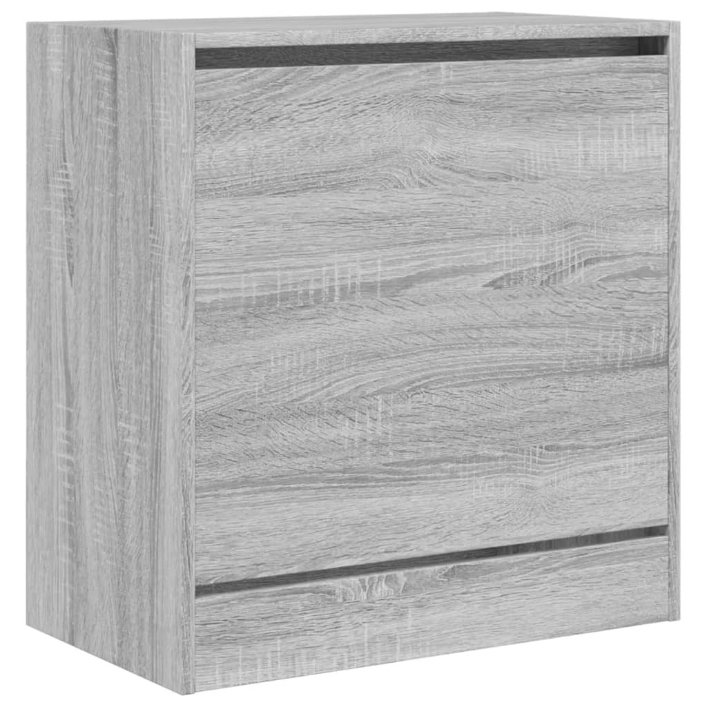 VidaXL Schoenenkast 60x34x63,5 cm bewerkt hout grijs sonoma eikenkleur