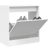VidaXL Schoenenkast 60x34x63,5 cm bewerkt hout wit