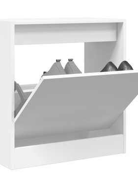 VidaXL Schoenenkast 60x34x63,5 cm bewerkt hout wit