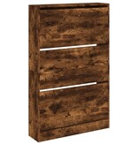 vidaXL Schoenenkast 80x21x125,5 cm bewerkt hout gerookt eikenkleurig