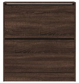 vidaXL Schoenenkast 80x21x87,5 cm bewerkt hout bruineikenkleurig