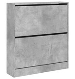 VidaXL Schoenenkast 80x21x87,5 cm bewerkt hout betongrijs