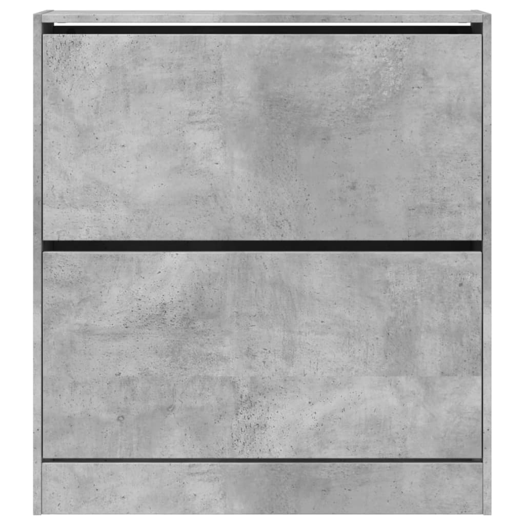 VidaXL Schoenenkast 80x21x87,5 cm bewerkt hout betongrijs