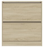 vidaXL Schoenenkast 80x21x87,5 cm bewerkt hout sonoma eikenkleurig