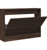 vidaXL Schoenenkast 80x21x57 cm bewerkt hout bruineikenkleurig