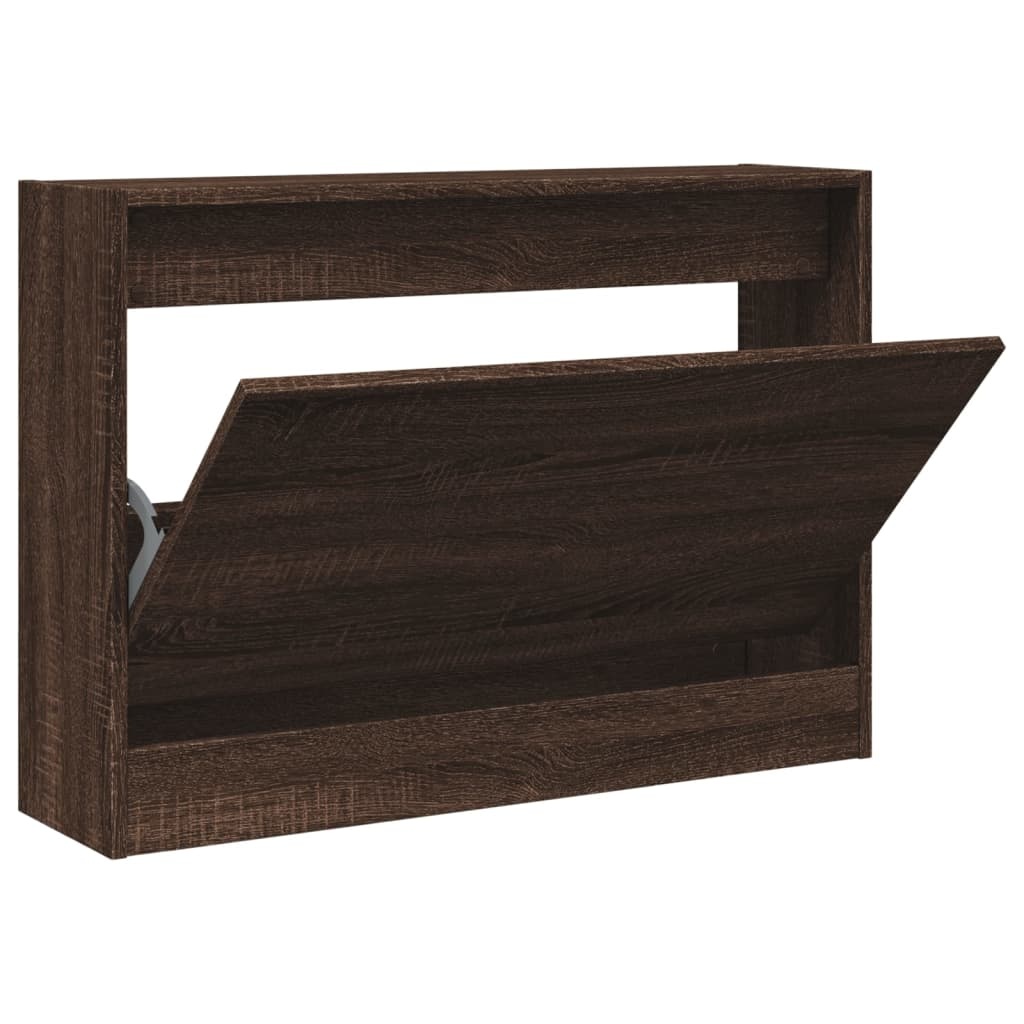 vidaXL Schoenenkast 80x21x57 cm bewerkt hout bruineikenkleurig