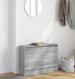 VidaXL Schoenenkast 80x21x57 cm bewerkt hout grijs sonoma eikenkleur