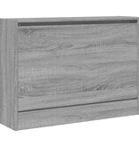 vidaXL Schoenenkast 80x21x57 cm bewerkt hout grijs sonoma eikenkleur