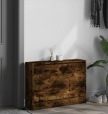 VidaXL Schoenenkast 80x21x57 cm bewerkt hout gerookt eikenkleurig