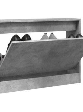 VidaXL Schoenenkast 80x21x57 cm bewerkt hout betongrijs