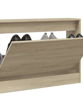 VidaXL Schoenenkast 80x21x57 cm bewerkt hout sonoma eikenkleurig
