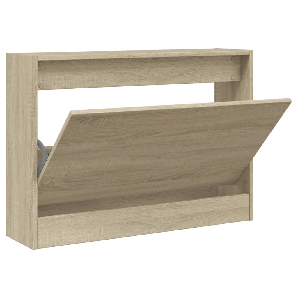 vidaXL Schoenenkast 80x21x57 cm bewerkt hout sonoma eikenkleurig