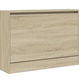 vidaXL Schoenenkast 80x21x57 cm bewerkt hout sonoma eikenkleurig