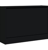 vidaXL Schoenenkast 80x21x57 cm bewerkt hout zwart