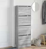 VidaXL Schoenenkast 60x21x163,5 cm bewerkt hout grijs sonoma eiken
