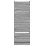 vidaXL Schoenenkast 60x21x163,5 cm bewerkt hout grijs sonoma eiken