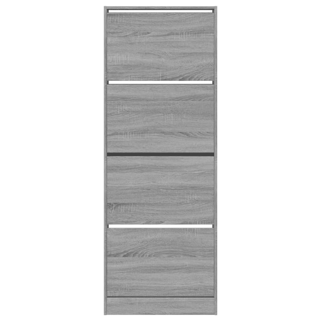VidaXL Schoenenkast 60x21x163,5 cm bewerkt hout grijs sonoma eiken