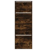 vidaXL Schoenenkast 60x21x163,5 cm bewerkt hout gerookt eikenkleurig