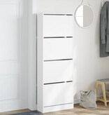 VidaXL Schoenenkast 60x21x163,5 cm bewerkt hout wit