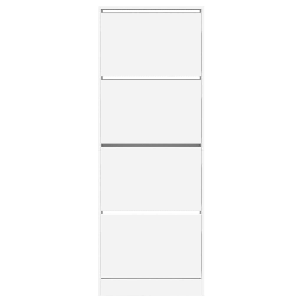VidaXL Schoenenkast 60x21x163,5 cm bewerkt hout wit