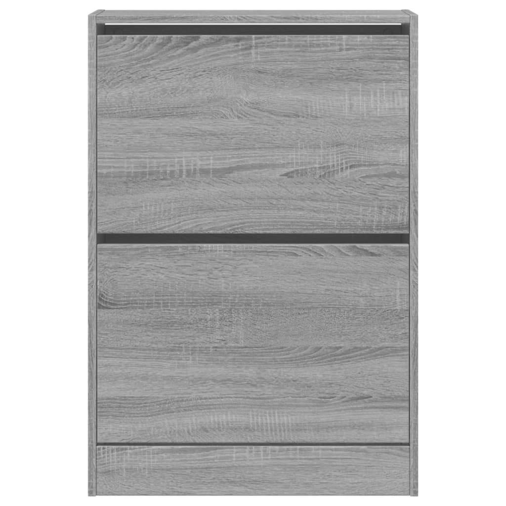 vidaXL Schoenenkast 60x21x87,5 cm bewerkt hout grijs sonoma eikenkleur