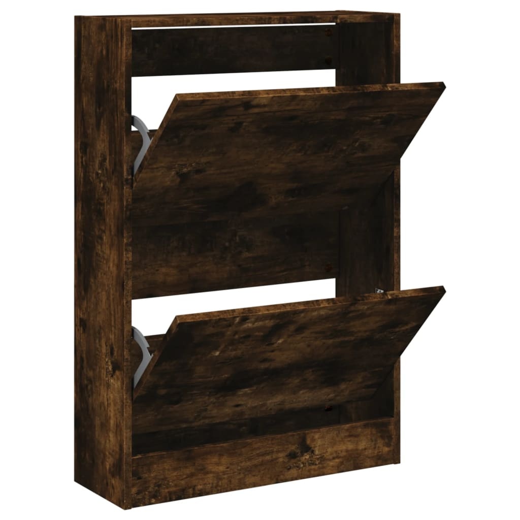 VidaXL Schoenenkast 60x21x87,5 cm bewerkt hout gerookt eikenkleurig