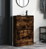 VidaXL Schoenenkast 60x21x87,5 cm bewerkt hout gerookt eikenkleurig