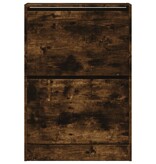 VidaXL Schoenenkast 60x21x87,5 cm bewerkt hout gerookt eikenkleurig
