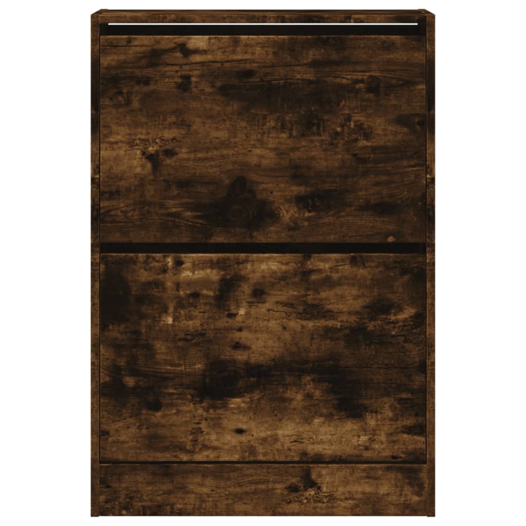 VidaXL Schoenenkast 60x21x87,5 cm bewerkt hout gerookt eikenkleurig