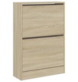 vidaXL Schoenenkast 60x21x87,5 cm bewerkt hout sonoma eikenkleurig