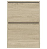 vidaXL Schoenenkast 60x21x87,5 cm bewerkt hout sonoma eikenkleurig