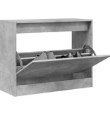VidaXL Schoenenkast 80x34x63 cm bewerkt hout betongrijs