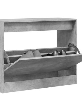 VidaXL Schoenenkast 80x34x63 cm bewerkt hout betongrijs
