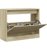 vidaXL Schoenenkast 80x34x63 cm bewerkt hout sonoma eikenkleurig