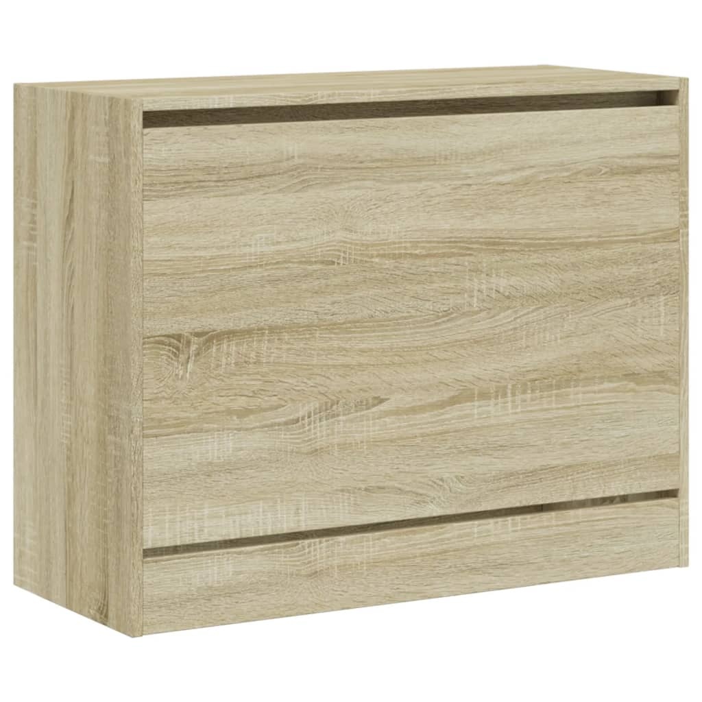 vidaXL Schoenenkast 80x34x63 cm bewerkt hout sonoma eikenkleurig