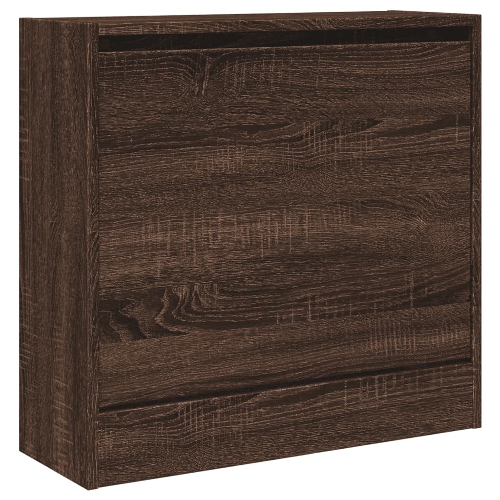 vidaXL Schoenenkast 60x21x57 cm bewerkt hout bruineikenkleurig