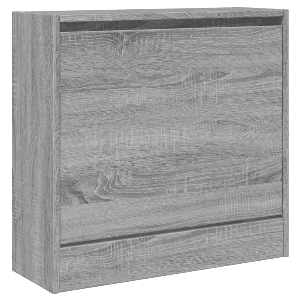 VidaXL Schoenenkast 60x21x57 cm bewerkt hout grijs sonoma eikenkleurig