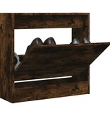 VidaXL Schoenenkast 60x21x57 cm bewerkt hout gerookt eikenkleurig