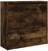 VidaXL Schoenenkast 60x21x57 cm bewerkt hout gerookt eikenkleurig